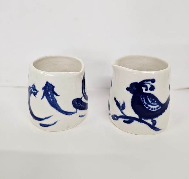 Small cream jugs - pair
