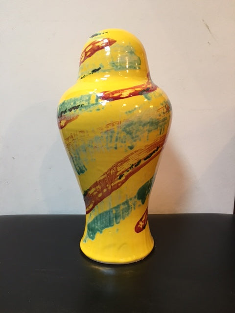 Pied de lampe jaune